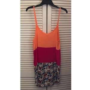 Sun & Moon Boho Multi Colored Tank Top Medium